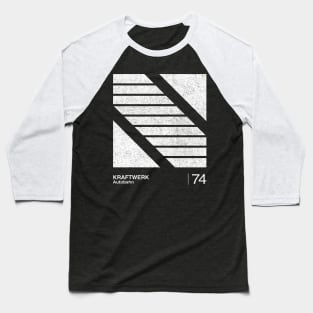 Autobahn / Minimalst Graphic Artwork Design Baseball T-Shirt